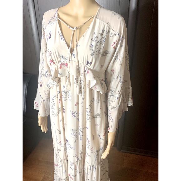 100% SILK‼️ RACHEL ZOE Floral Maxi Dress, Size 6 - Picture 7 of 9
